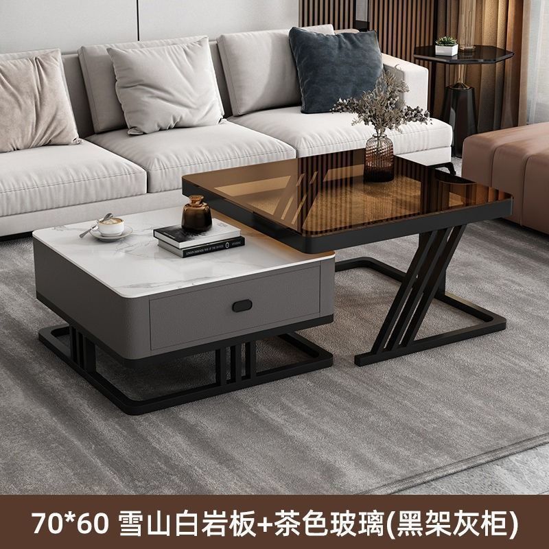 Black frame grey cabinet-snow mountain white rock board tea glas