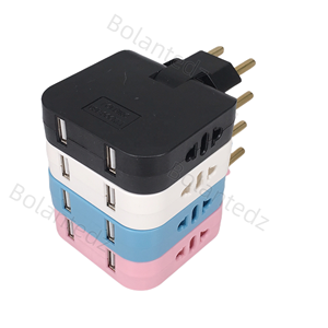 Adattatore per caricabatterie di estensione ue convertitore per presa girevole 3 In 1 a 180 gradi per presa convertitore di ricarica per telefono cellulare - Product Image 1