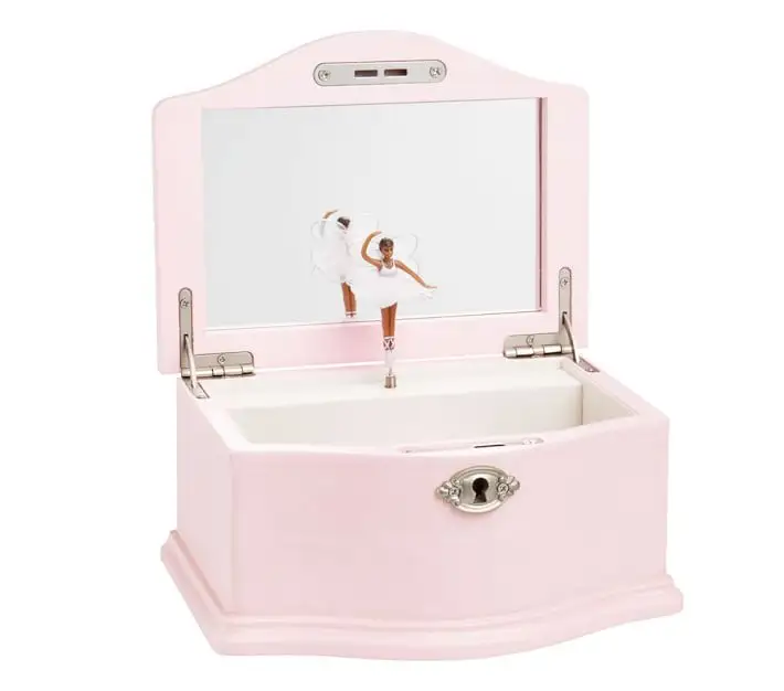 Di lusso Rosa Ballerina In Legno Musical Box Per Le Donne Ragazze Gioielli Collection Per Il Regalo