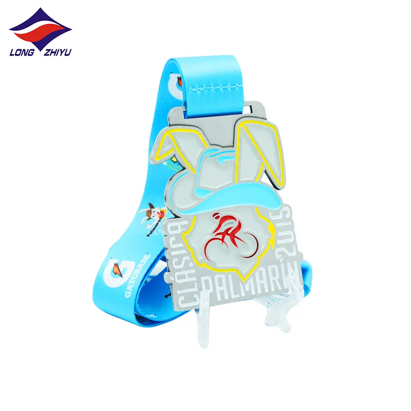 Longzhiyu 16 ans métal fun vélo enfants médailles fabricant personnalisé miniature royal cyclisme médaille vélo aventure finisseur médaille