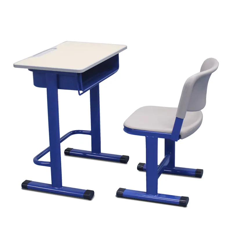 Móveis escolares para educação infantil, mesa de metal e cadeira