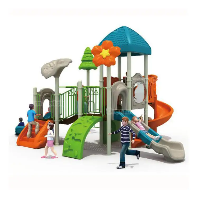 Parque infantil personalizado comercial, deslizamento de plástico para crianças, entretenimento ao ar livre