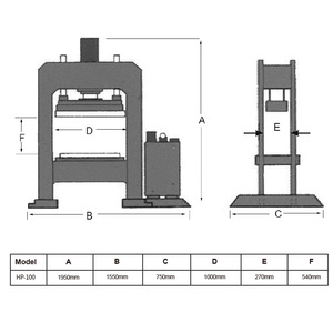 HP100高精度手动强力压力机液压机压床100吨带CE - Product Image 2