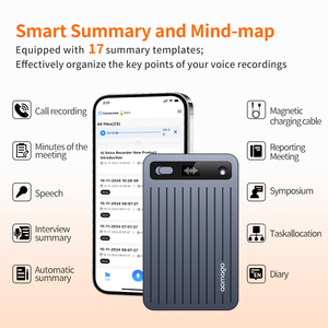 Il controllo delle App del registratore vocale AI Note trascrivere il riepilogo del registratore Audio di memoria 64GB per le riunioni delle lezioni chiamate 3MM - Product Image 4