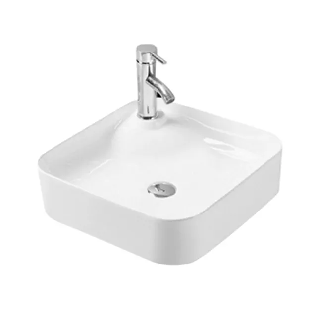 Lavabo colgante de pared de alta calidad, consola esquinera de tamaño pequeño para baño, 8214