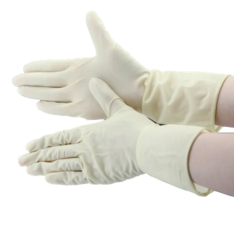 Gran oferta de fábrica, guantes de látex sin polvo, guantes de látex desechables, venta al por mayor, guantes de látex de nitrilo fiables y detectables