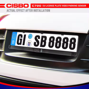 Sistema de sensor de estacionamiento de cámara de visión trasera de coche con marco de matrícula europea inalámbrica con monitor inalámbrico - Product Image 3