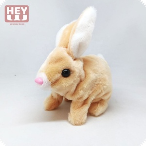 HEYWIN CUSTOM SERVICEぬいぐるみ電子ウォーキングおもちゃバニー、しっぽを振る、ぬいぐるみウサギ (M-C027)