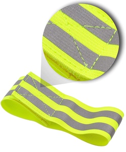 Bandas elásticas reflectantes ajustables Muñequera y correas de tobillo Cintas de gancho y bucle con gancho - Product Image 5