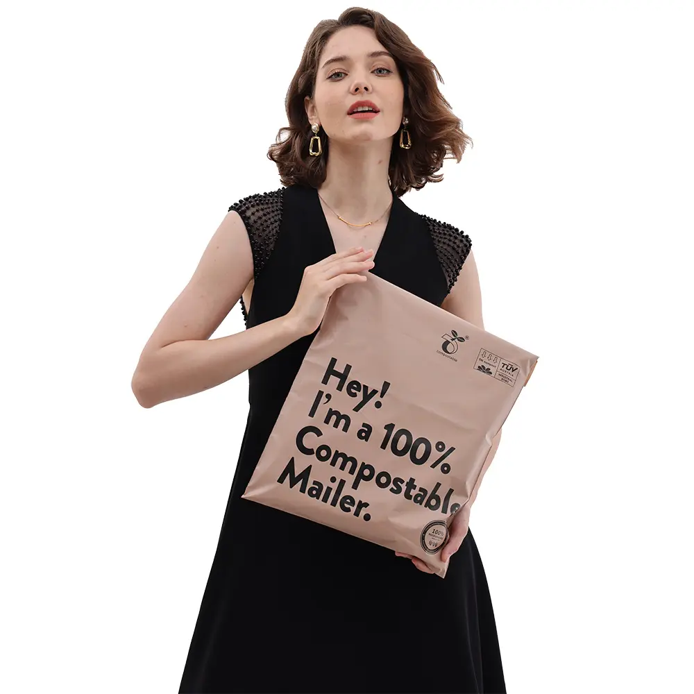 Spedizione di imballaggi biodegradabili Mailing Bags Poly busta imbottita bollettini personalizzati con Logo