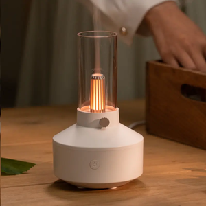 Neues Design 2 in 1 elektrische LED warme Nacht Kerzenlicht Lampe USB moderne Tisch lampe Luftbe feuchter Aroma Diffusor