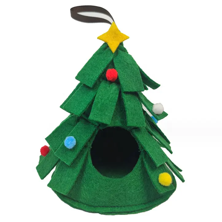 Pet Christmas Tree Cat House Bed, Indoor Doggy House Portátil Green Pet Tent Cat Cave Ninho para gatinhos e animais