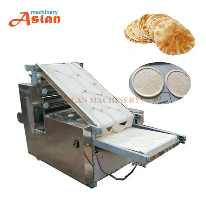 Pastry Pangsit Wonton Skin Maker/Automatic Naan Gandum Roti Pizza Pembungkus Line Produksi India Roti Tortilla Pembuat