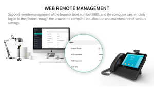 Para cuentas VoIP de apartamento en casa, 6 vías, pantalla de 8 ", identificador de llamadas LAN, manos libres, PSTN, RJ45, Bluetooth con cámara, teléfono IP - Product Image 2