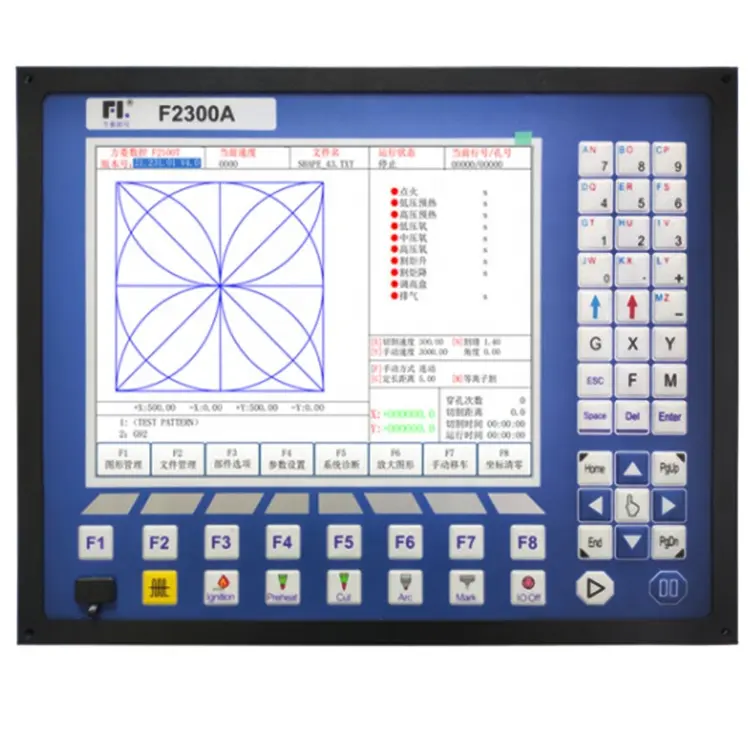 O sistema de controle numérico f2300a é usado nas máquinas de corte cnc