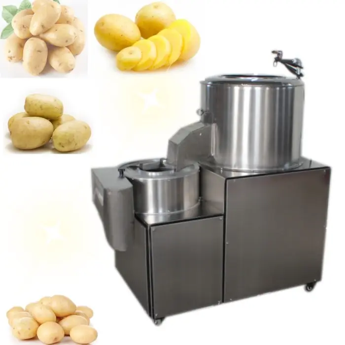 economic quality potato washing peeling cutting machine potato chips making machine with washer price commercial small potato