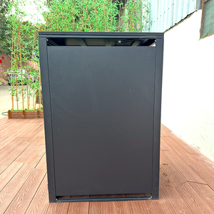 Yüksek kaliteli 240L çöp tenekesi kapak 3 dış depolama kova kapakları dış mekan kullanımı için Metal çelik WPC çöp kutusu ile satılık - Product Image 2