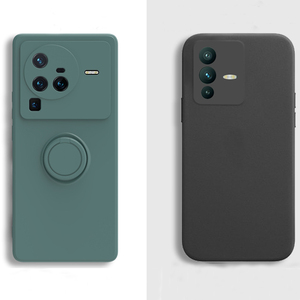 Samsung için OPPO için Apple telefon kılıf sihirli küp sıvı halka standı koruyucu kapak tam kapsama Lens kaymaz cep telefonu Ca