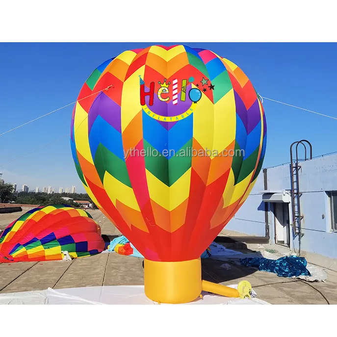 Globo inflable de aire frío con globos coloridos, pantalla personalizada para exteriores