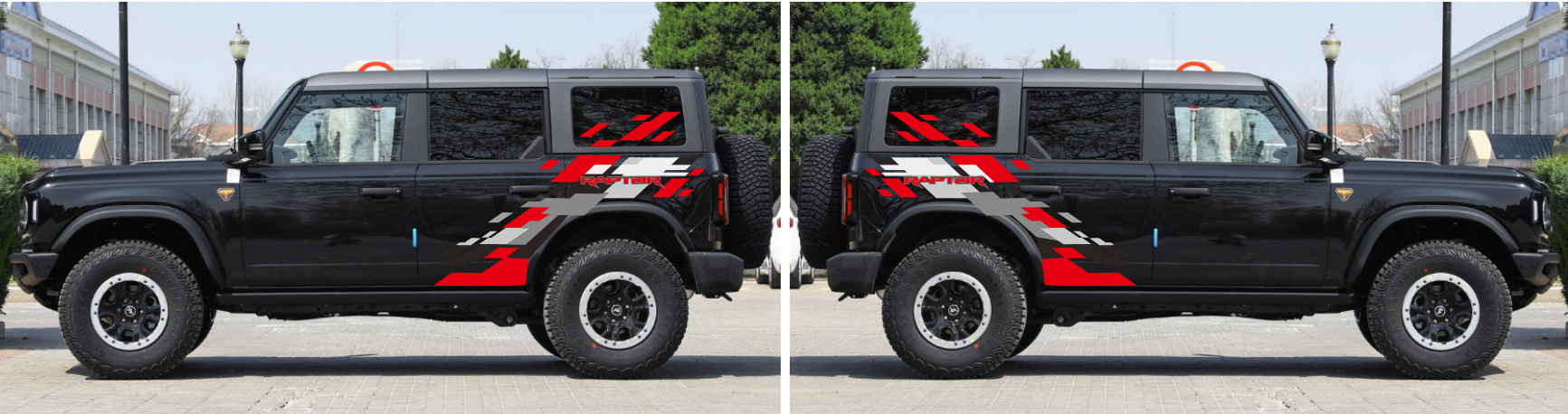 Blanco Rojo Gris RAPTOR