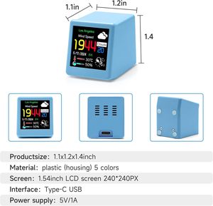 Smart WIFI Wetter vorhersage Station Uhr Elektronischer Kalender Kreative Schreibtisch uhr - Product Image 2