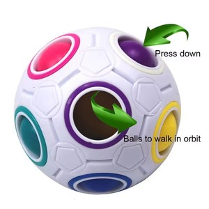 Magia arcobaleno palla cubo-giocattolo sportivo velocità calcio <span class=keywords><strong>Puzzle</strong></span> di plastica <span class=keywords><strong>Fidget</strong></span> giocattoli per bambini adulti Stress Reliever decompressione