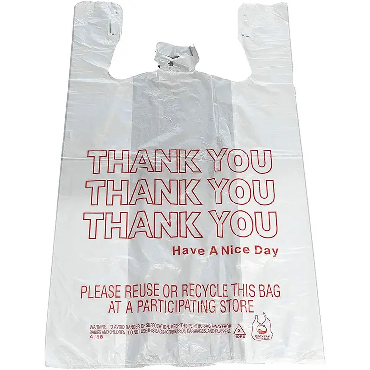 Wholesale Pe Vest Carrier Supermarket Shopping Plastic Bag