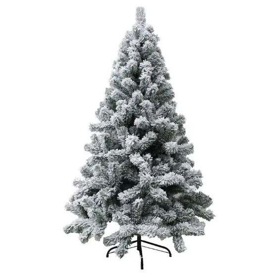 Albero di cedro floccato di alta qualità con neve artificiale bianca di natale 1.5m 2 m 3m più albero floccato di natale con neve