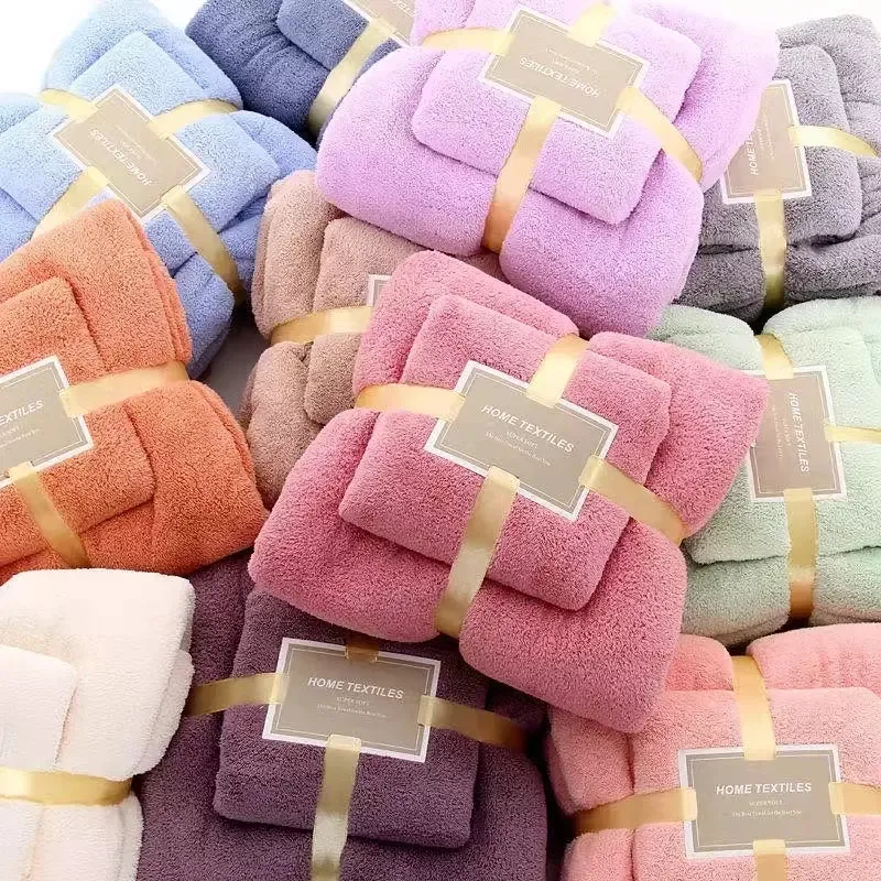 OEM Fabricantes Atacado Boa qualidade Preço barato Cheap Coral Fleece Face banho toalha Set