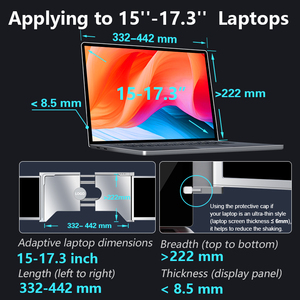 Monitor portátil Un cable Pantallas dobles de 15 pulgadas para Mac y computadoras portátiles Wins Estación DE TRABAJO DE PANTALLA triple - Product Image 6