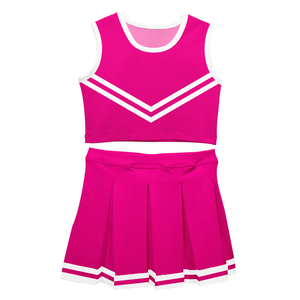 Wholesale Team Practice Breathable Polyester Spandex Fabric <strong>Cheer</strong> Uniforms Sublimation Custom <strong>pink</strong> Cheerleading Uniforms - Product Image 3