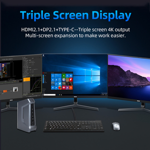 Intel Ultra7 165H Mini <strong>PC</strong> DDR5 M.<strong>2</strong> NVME SSD RJ45 <strong>2</strong>.5G LAN HD DP Type-C Display Office Home HTPC Computer with Fan - Product Image 4