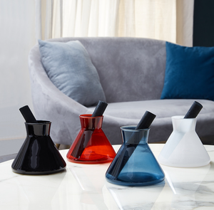 200ml côn trumpet hình dạng tam giác Nước Hoa Hoa sử dụng thủy tinh hương thơm Atomizer hương thơm nhà chai với sậy Sticker Màu Đỏ màu xanh - Product Image 3