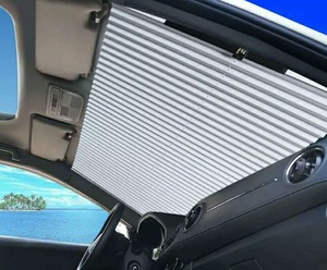 Parasoles de ventana delantera/trasera de coche, cortinas retráctiles para parabrisas para parasol, parasoles de coche, protección solar con bloqueo Uv de verano