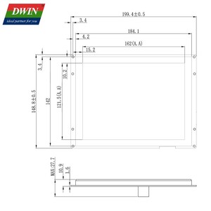 DWIN-pantalla Industrial Linux de 8 pulgadas, 1024x768 IPS LCD, gran ángulo de visión, Monitor de pantalla táctil, Panel táctil capacitivo integrado - Product Image 3