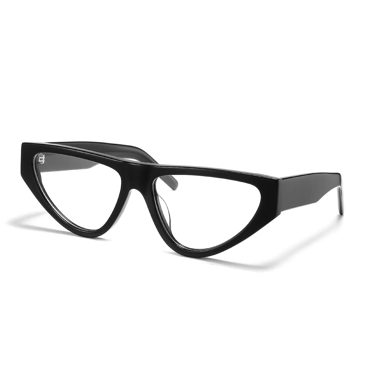 Новые 2024 модные крутые плоские очки кошачий глаз перевернутые треугольные Ретро Модные женские маленькие оптические оправы в стиле Y2K