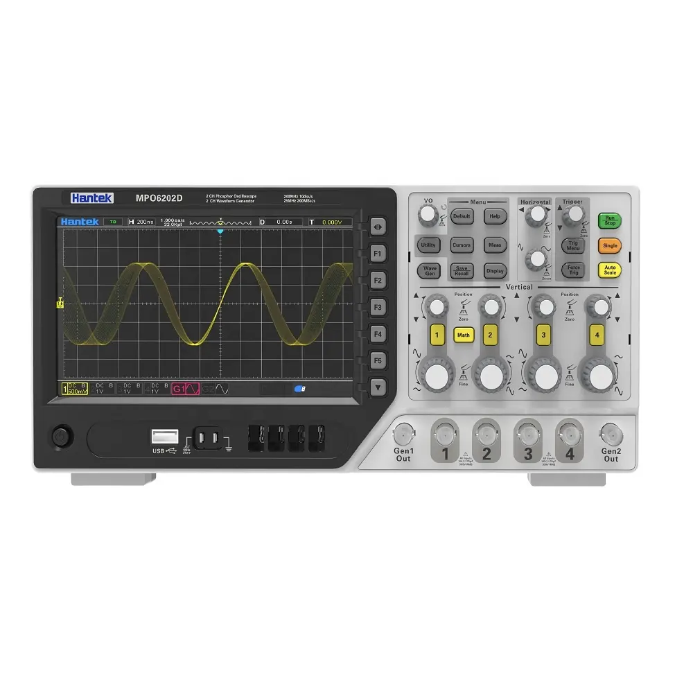 DPO6084B/6204B/6104C/MPO6204D Hantek 4 osciloscopio de almacenamiento Digital de canal 6104B