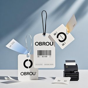 Obrou מהיר מותאם אישית מהיר למחרוזת חבל התג מתלה תגי לתלות תגים שחור Uv הדפסת נייר אריזה שירותי הדפסה