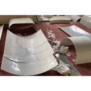 Piastrelle in marmo artificiale ad arco termoformante di grandi dimensioni per il design del rivestimento della colonna a colonna cava - Product Image 5