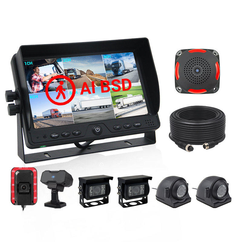 9-inch 6CH AI BSD System with Alarm and Cables