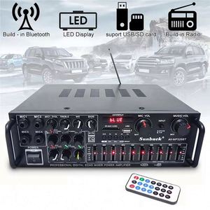 Amplificador de 4 entradas de micrófono Mezclador de audio profesional para el hogar del automóvil con 4 entradas de micrófono y potentes graves Subwoofer para Karaoke en casa - Product Image 2