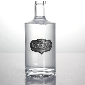 Tùy Chỉnh Dập Nổi Nhôm Foil Nhãn Cho Rượu Mạnh Vodka Whisky Tequila Gin Spirits Kim Loại Sticker Pewter Nhãn - Product Image 3