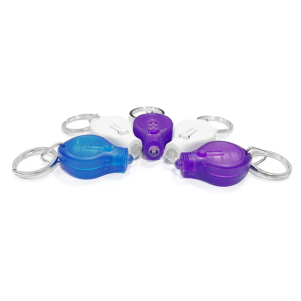 Mini UltraViolet Black Light LED Keyring 2021 New Sale UV Marker with key chain Custom Logo UV Purple LED Light Keychain