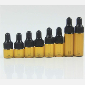 化粧品包装容器ミニアンバーガラスバイアルエッセンシャルオイル用香水1ml 2ml 5ml点眼剤用ドロッパーシール - Product Image 2