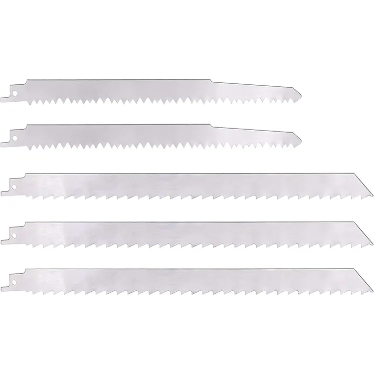 5 pcs Stainless Steel Reciprocating Saw Blades for Frozen Meat Bone Food, Wood Pruning Blades