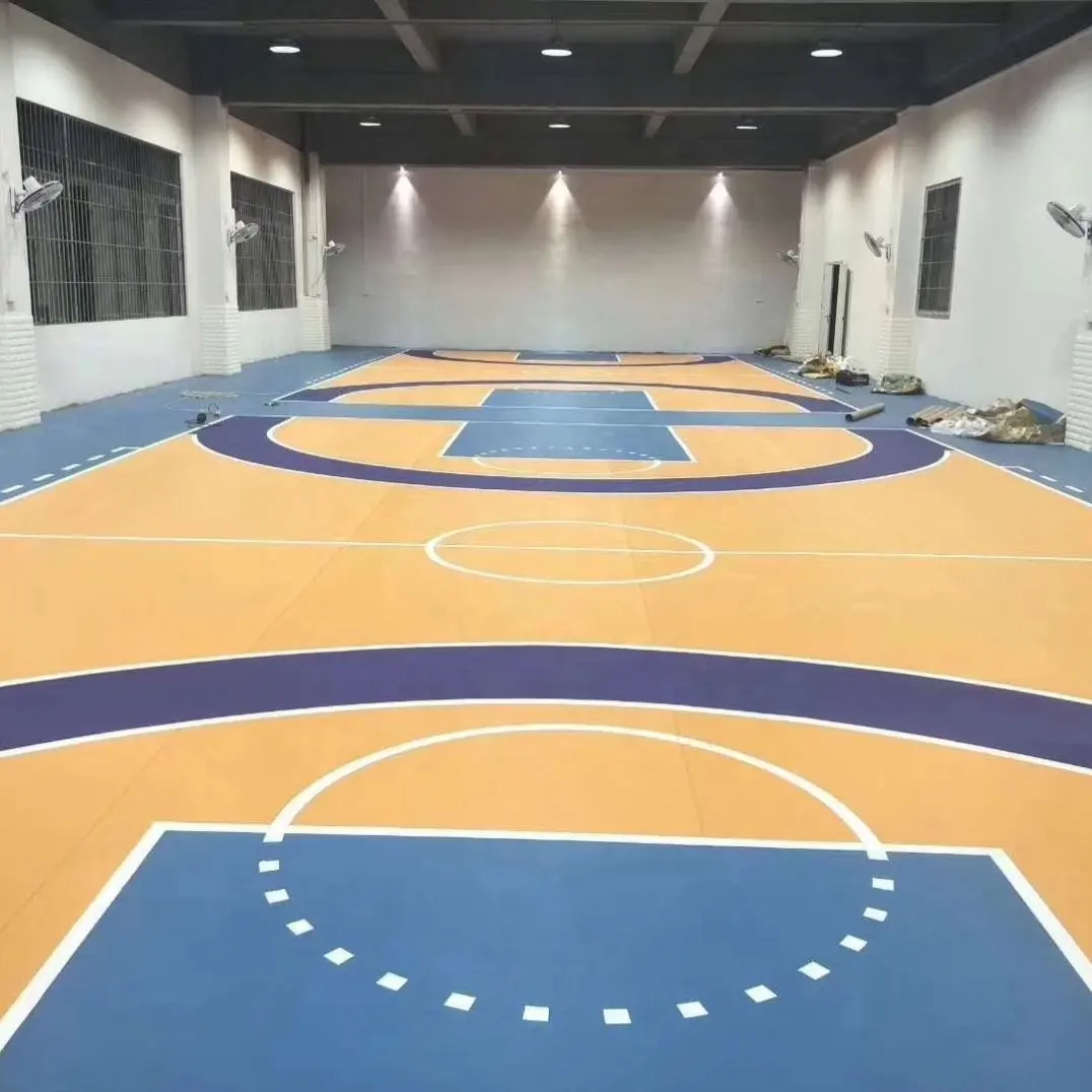 Nuevo producto cancha de baloncesto impermeable ignífugo danza Pvc suelo de tablones de vinilo insonorizado