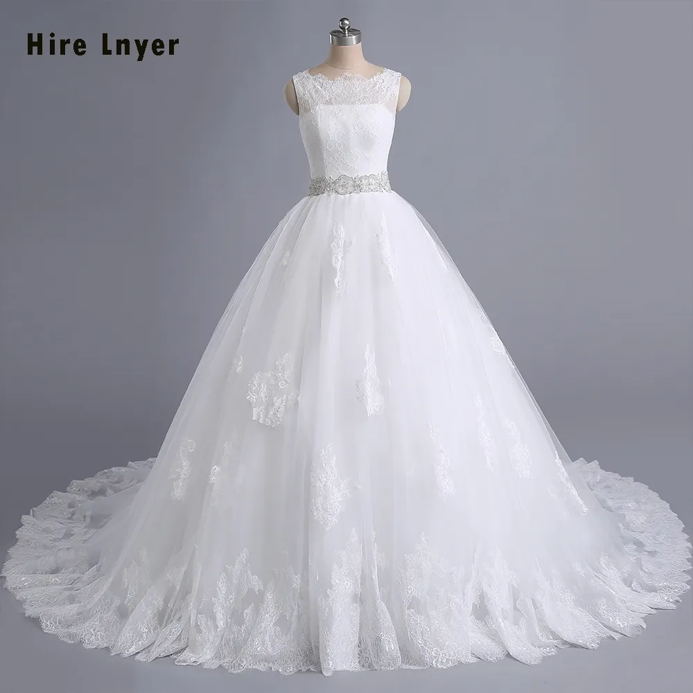 Aster Custom Made Robe De Mariage Sparkly Beading Waist Appliques splendido abito da sposa abito da ballo negozio Online cina
