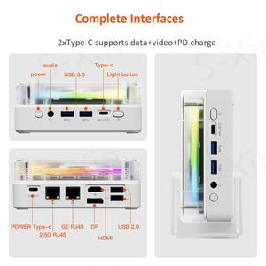 S-<strong>Xin</strong> AMD Gaming PC Ry-zen 7 5800H 8 Cores 16 Threads 2* DDR4 M.2 NVMe RGB Light 2.5G Dual <strong>LAN</strong> Mini PC Computer 3x4K WiFi6 BT5.2 - Product Image 6