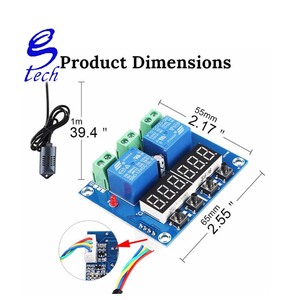 XH-M452 High Precision DC 12V 10A Digital LED Dual <strong>Output</strong> Temperature and Humidity <strong>Controller</strong> <strong>Module</strong> XH-M452