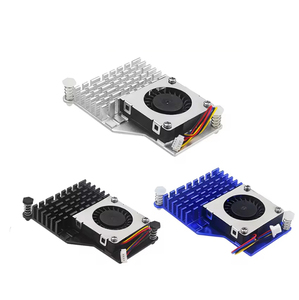 Raspberry Pi 5 enfriador activo disipador de calor de aluminio PWM ventilador ajustable de velocidad negro plata azul radiador de refrigeración para RPI 5 Pi5 - Product Image 1
